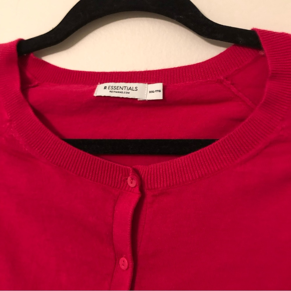Reitmans Hot Pink Button Front Cardigan - Picture 2 of 4